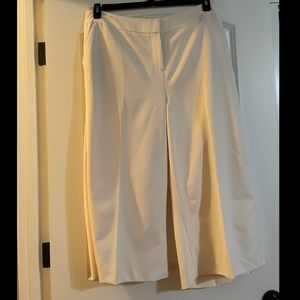 Lane Bryant Cream Wide Leg crop pants/culottes